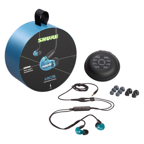 SHURE AONIC215 - UNI 블루(SE215SPE-UNI) 슈어 사운드아이솔레이팅 이어폰 인이어