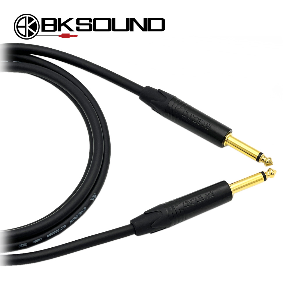 BK3030 BK 골드팁 55 TS(모노) 악기케이블 국산 고급 BK케이블 제작케이블