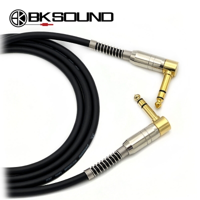 BK3030 양방향 골드팁 기역자 55 TRS 스테레오 케이블 국산고급BK케이블 제작케이블