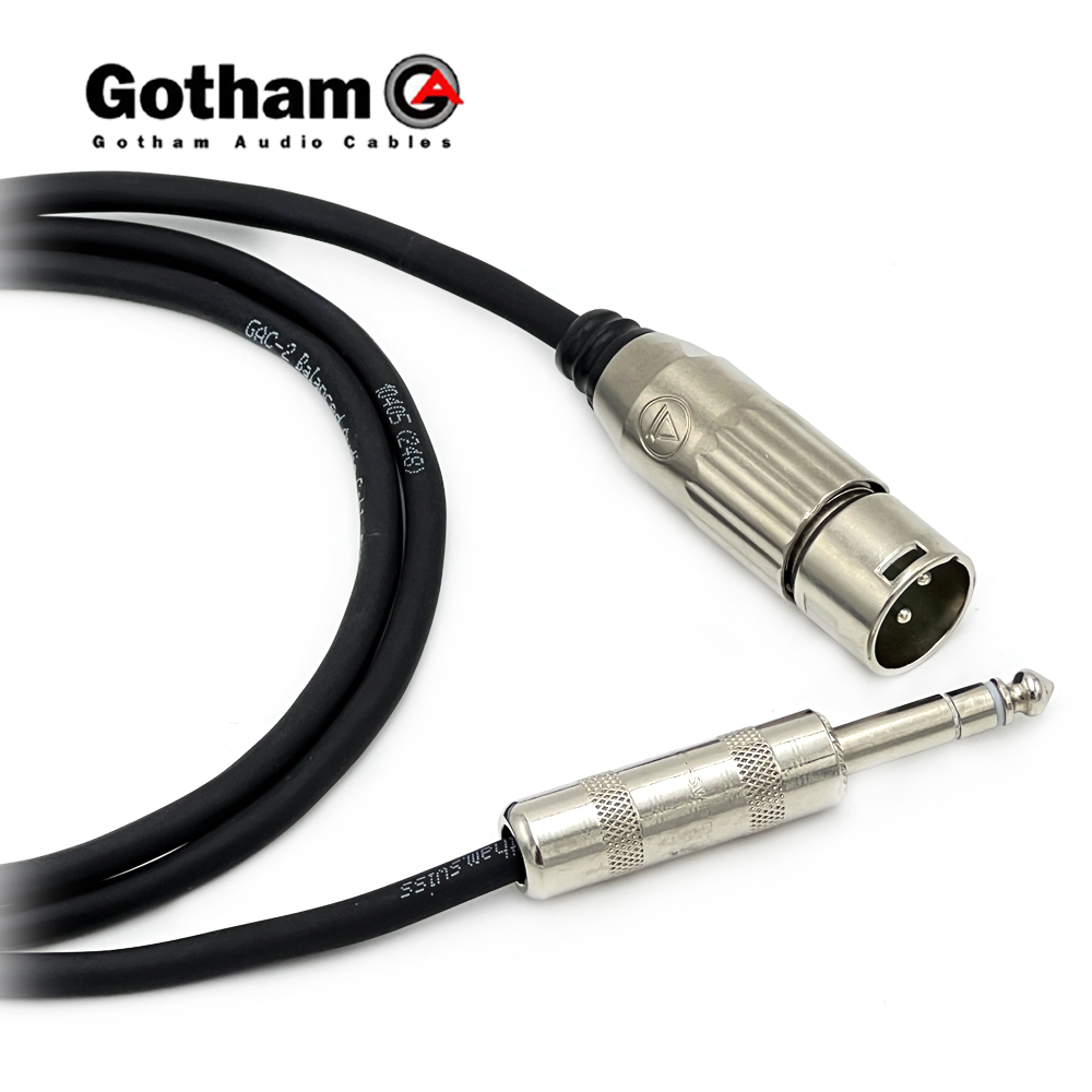 고담 GAC-2 스위치크래프트 XLR(수) - 55 TRS(스테레오) 오인페 스피커케이블 제작케이블