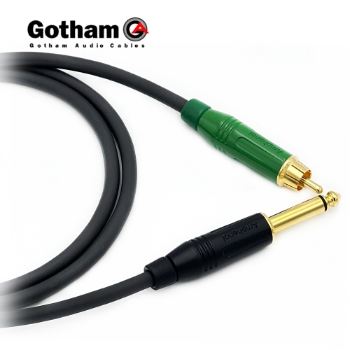 고담 GAC-1 암페놀 RCA 그린 - 골드팁 55 TS(모노) 케이블