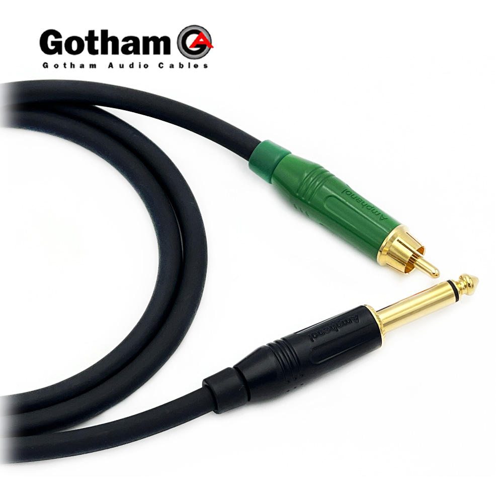 고담 GAC-1 Ultra pro 암페놀 RCA 그린 - 골드팁 55 TS(모노) 케이블