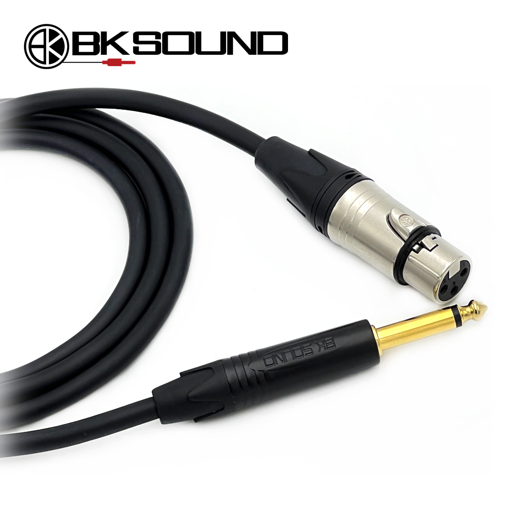 BK2020 BK XLR(암) - 골드팁 55 TS(모노) 마이크케이블 제작케이블 국산 고급 BK케이블