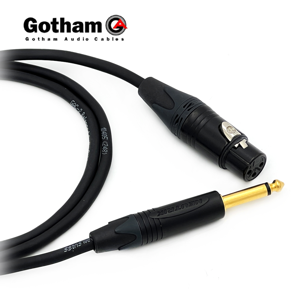 고담 GAC-2 뉴트릭 골드 XLR(암) - 골드 55 TS(모노) 마이크케이블 제작케이블