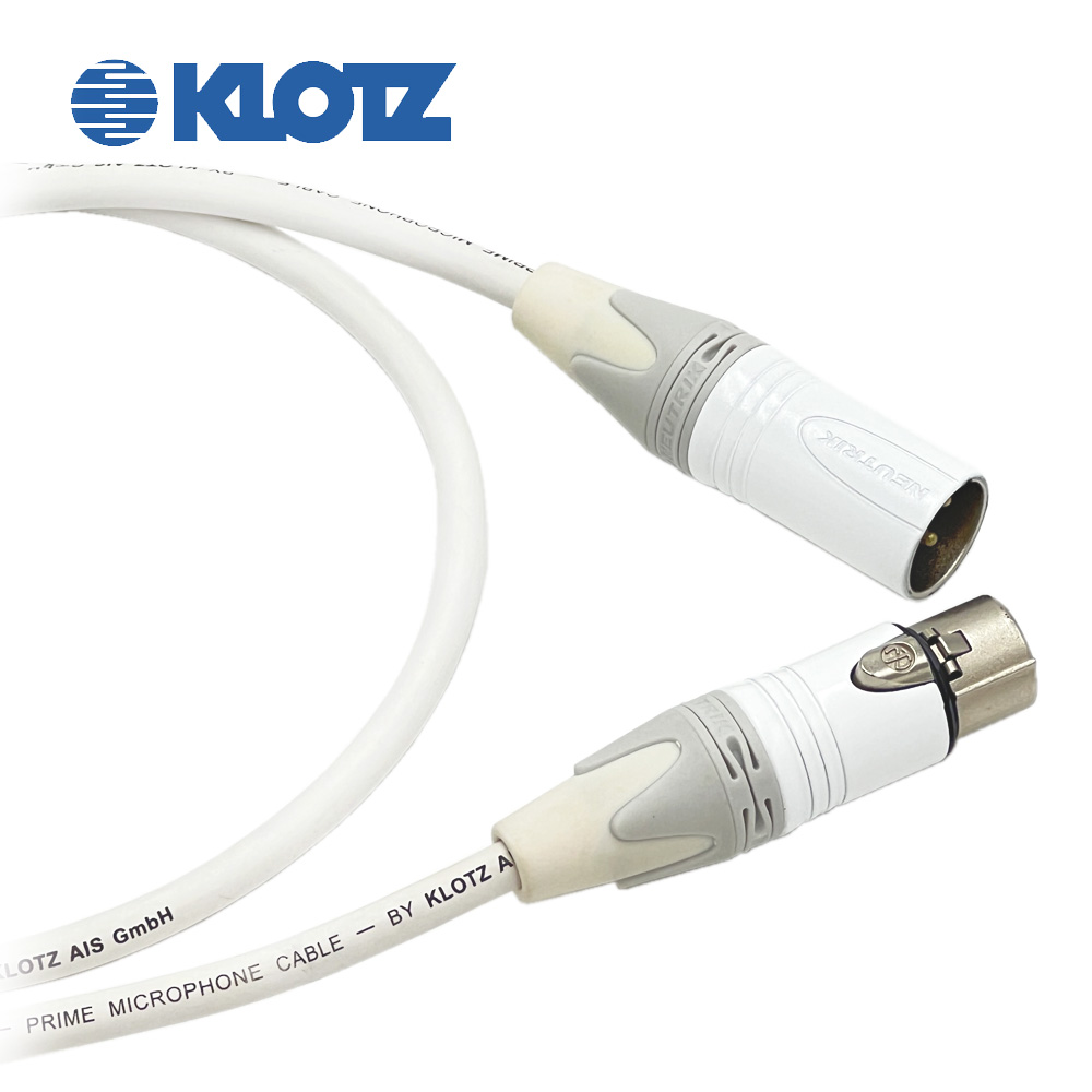 클로츠 IR206 뉴트릭 화이트 XLR(암) - XLR(수) 마이크케이블