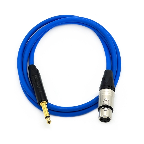 BK2020 컬러 BK XLR(암) - 골드팁 55 TS(모노) 마이크케이블 국산 고급BK케이블 제작케이블