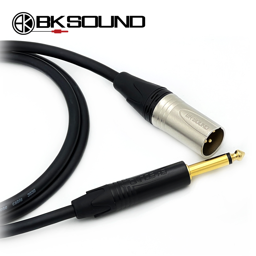 BK3030 BK XLR(수) - 골드팁 55 TS(모노) 국산 고급 BK케이블 제작케이블