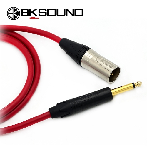 BK2020 빨강 BK XLR(수) - 골드 55 TS(모노) 장비연결케이블 제작케이블 국산 고급 BK케이블