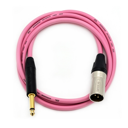 BK2020 분홍 BK XLR(수) - 골드 55 TS(모노) 장비연결케이블 제작케이블 국산 고급 BK케이블