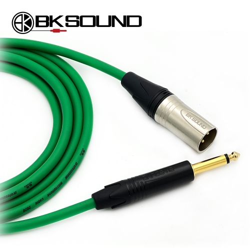 BK2020 초록 BK XLR(수) - 골드 55 TS(모노) 장비연결케이블 제작케이블 국산 고급 BK케이블