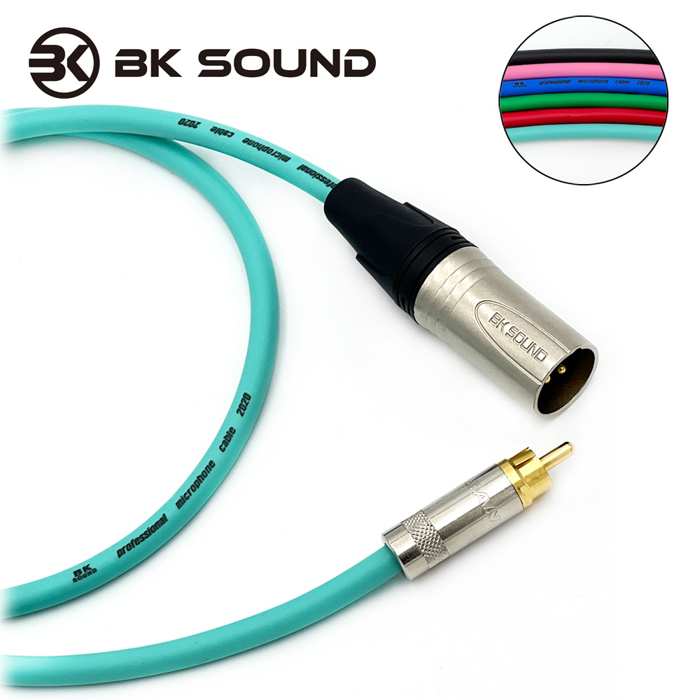 [제작] BK2020 컬러 BK XLR(수) - 리안 RCA(수) 케이블