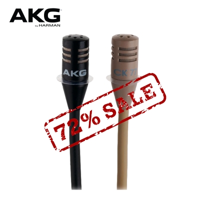 [비닐없음] AKG CK77WRL / 무선용 라발리에 핀마이크 / MINI XLR 3-PIN 타입 / 블랙 / 방송용 핀마이크