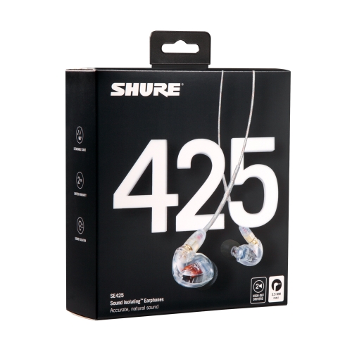 SHURE SE425-CL 클리어 슈어 사운드 아이솔레이팅 이어폰 모니터링 인이어