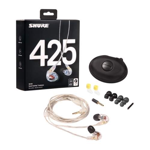 SHURE SE425-CL 클리어 슈어 사운드 아이솔레이팅 이어폰 모니터링 인이어