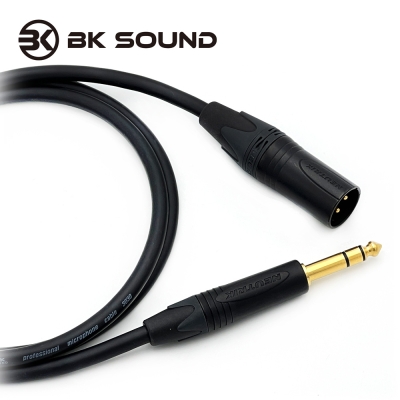 [제작] BK3030 뉴트릭 골드팁 XLR(수) - 55 TRS(스테레오) 오인페 스피커케이블