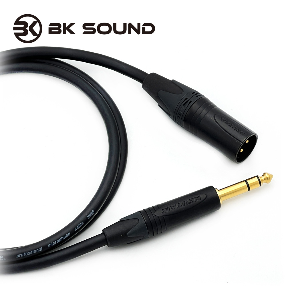 [제작] BK3030 뉴트릭 골드팁 XLR(수) - 55 TRS(스테레오) 오인페 스피커케이블