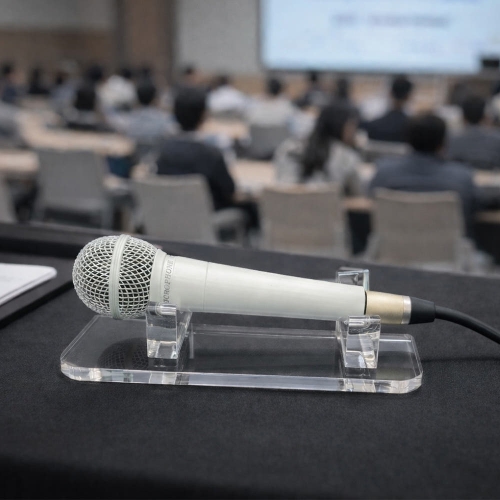 [리뉴얼] BKSOUND 유,무선 고급 아크릴 마이크받침대 미끄럼방지스티커증정