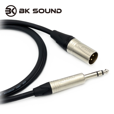 [제작] BK3030 BK XLR(수) - 니켈 55 TRS(스테레오) 오인페 스피커연결 케이블