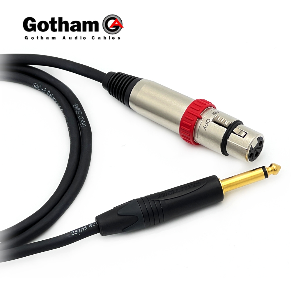 고담 GAC-2 뉴트릭 온오프스위치 XLR(암) - 골드 55TS 마이크케이블 제작케이블