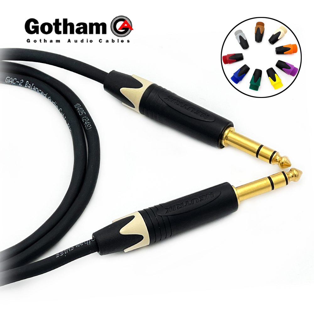 고담 GAC-2 뉴트릭 컬러부싱 양방향 골드 55 TRS 스테레오 케이블 제작케이블