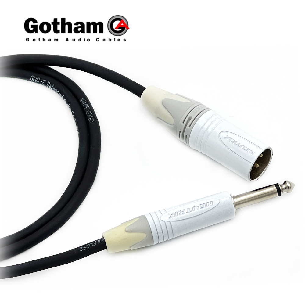 고담 GAC-2 뉴트릭 화이트 XLR(수) - 55 TS(모노) 케이블
