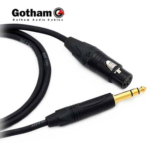 고담 GAC-2 뉴트릭 골드 XLR(암) - 55 TRS(스테레오) 케이블 제작케이블