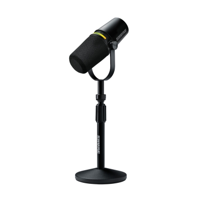 SHURE MV7+ Podcast Kit 슈어 팟캐스트 XLR, USB-C 하이브리드 듀얼 마이크 키트 스탠드포함 블랙