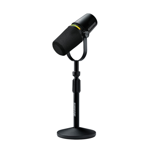 SHURE MV7+ Podcast Kit 슈어 팟캐스트 XLR, USB-C 하이브리드 듀얼 마이크 키트 스탠드포함 블랙