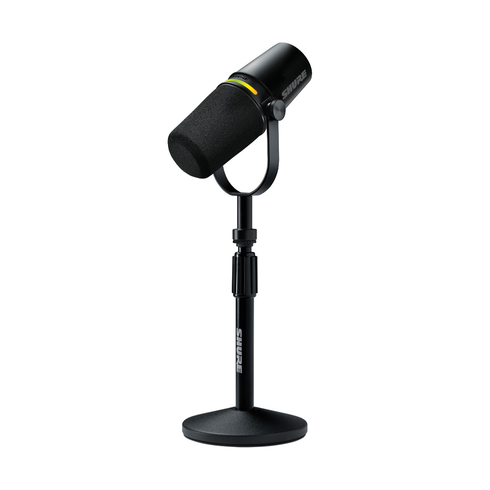 SHURE MV7+ Podcast Kit 슈어 팟캐스트 XLR, USB-C 하이브리드 듀얼 마이크 키트 스탠드포함 블랙