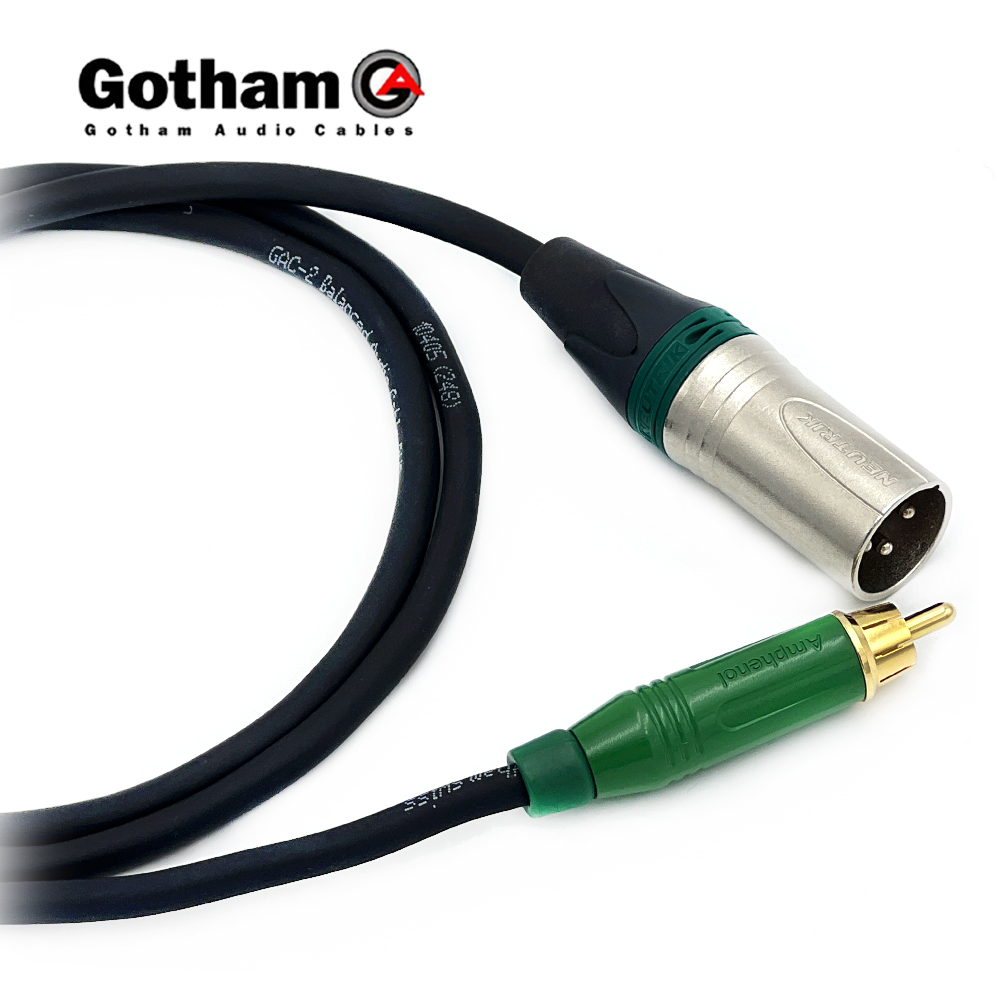 고담 GAC-2 뉴트릭 XLR(수) 그린링 - 암페놀 RCA(그린) 오디오케이블