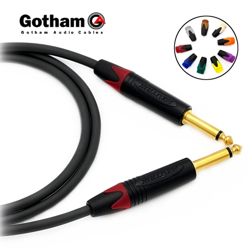 고담 GAC-1 뉴트릭 컬러부싱 양방향 골드 55 TS(모노) 악기전용케이블 일렉 베이스 건반 케이블