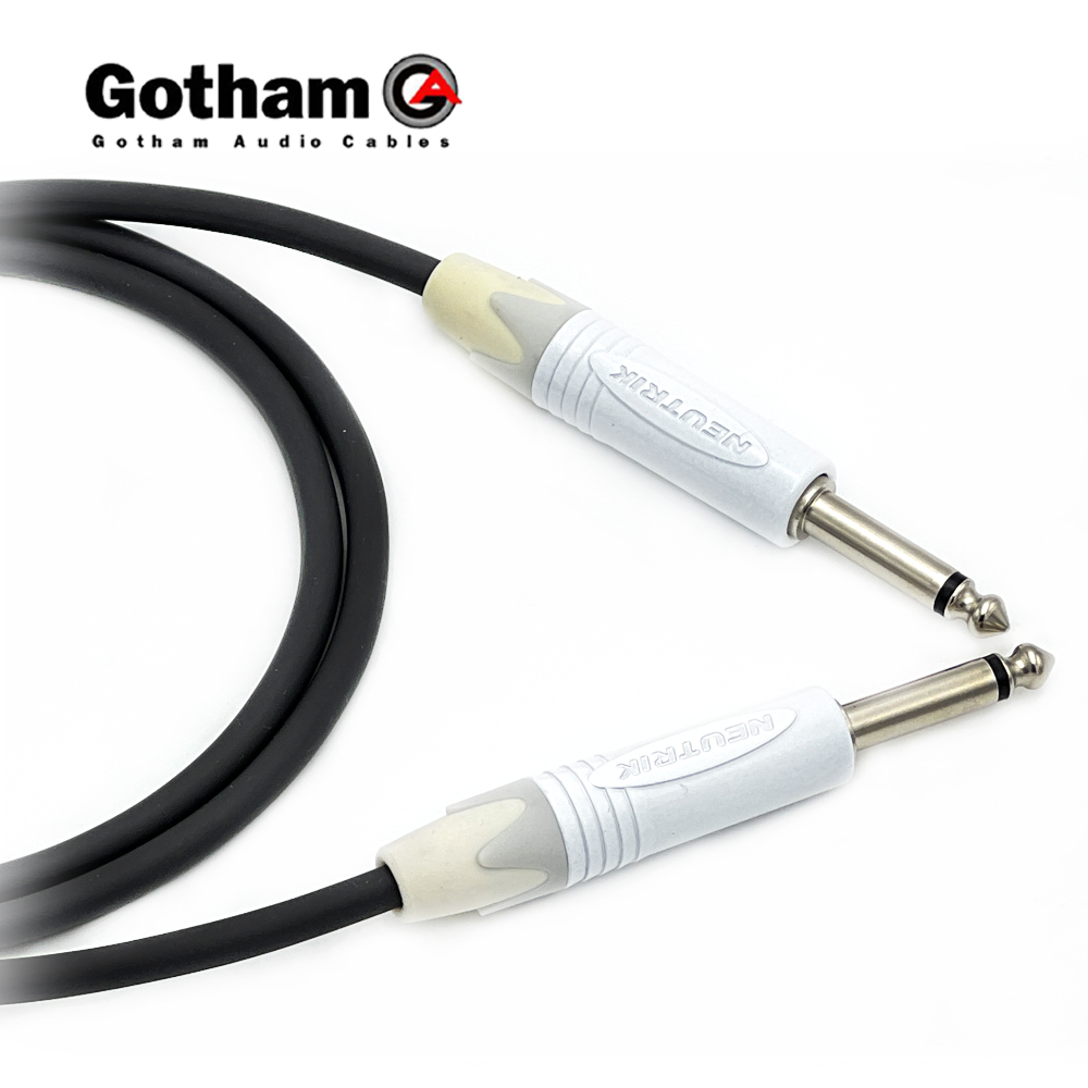 고담 GAC-1 뉴트릭 양방향 화이트 55 TS(모노) 악기전용케이블 일렉 베이스 건반 케이블