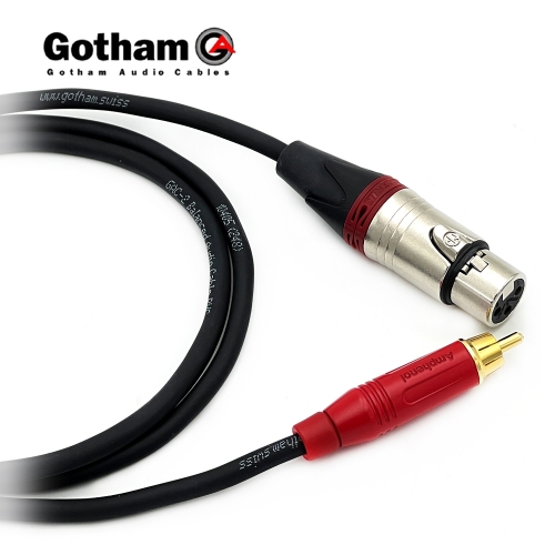 고담 GAC-2 뉴트릭 XLR(암) 레드링 - 암페놀 RCA(레드) 오디오케이블