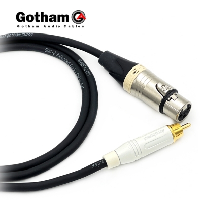 고담 GAC-2 뉴트릭 XLR(암) 화이트링 - 암페놀 RCA(화이트) 오디오케이블