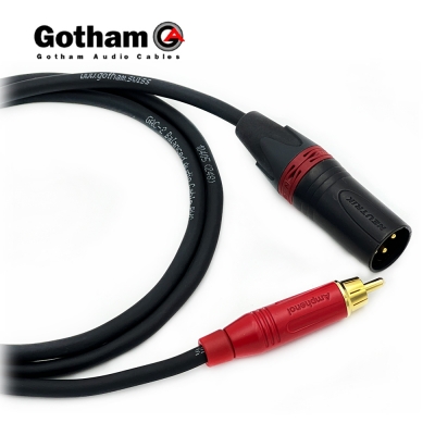 고담 GAC-2 뉴트릭 골드 XLR(수) 레드링 - 암페놀 RCA(레드) 오디오케이블