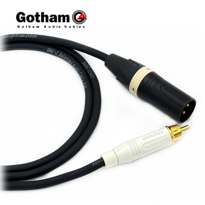 고담 GAC-2 뉴트릭 골드 XLR(수) 화이트링 - 암페놀 RCA(화이트) 오디오케이블