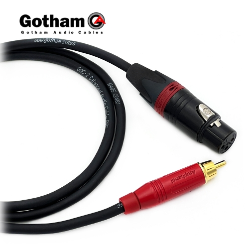 고담 GAC-2 뉴트릭 골드 XLR(암) 레드링 - 암페놀 RCA(레드) 오디오케이블
