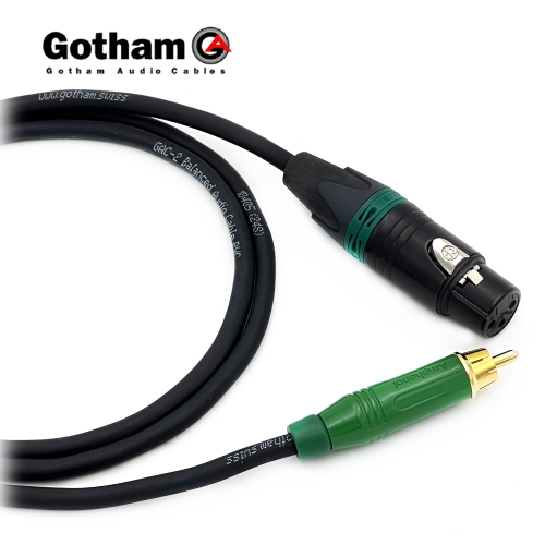 고담 GAC-2 뉴트릭 골드 XLR(암) 그린링 - 암페놀 RCA(그린) 오디오케이블