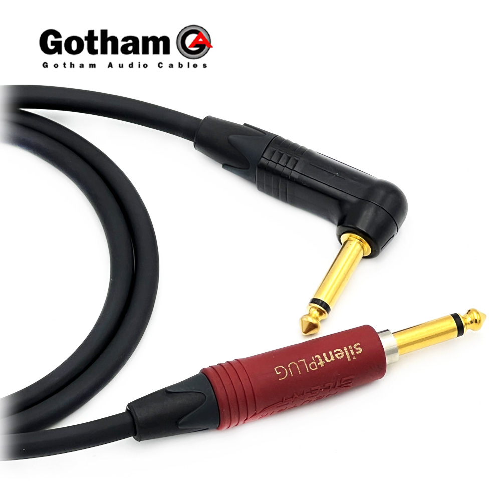 고담 GAC-1 Ultra Pro 뉴트릭 사일런트 55 TS(모노) - 골드팁 기역자 55 TS(모노) 악기케이블