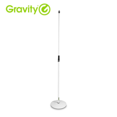 Gravity GMS23W 그래비티 원형받침 일자 화이트 마이크스탠드