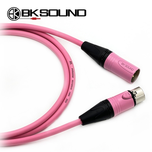 BK2020 핑크 BK 핑크커넥터 캐논 암-수 마이크케이블 고급국산BK제작케이블