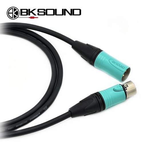 BK2020 블랙 BK민트 양캐논 마이크케이블 고급국산BK제작케이블