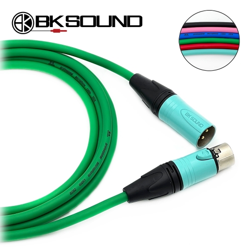 BK2020 컬러 BK민트 양캐논 마이크케이블 고급국산BK제작케이블