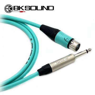 BK2020 민트케이블 BK민트 XLR(암) - 55TS(모노) 마이크케이블 고급국산BK제작케이블