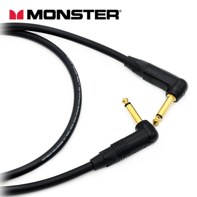 [커스텀] 몬스터 락케이블 뉴트릭 골드 양방향 기역자 55TS(모노) 기타케이블 커스텀케이블