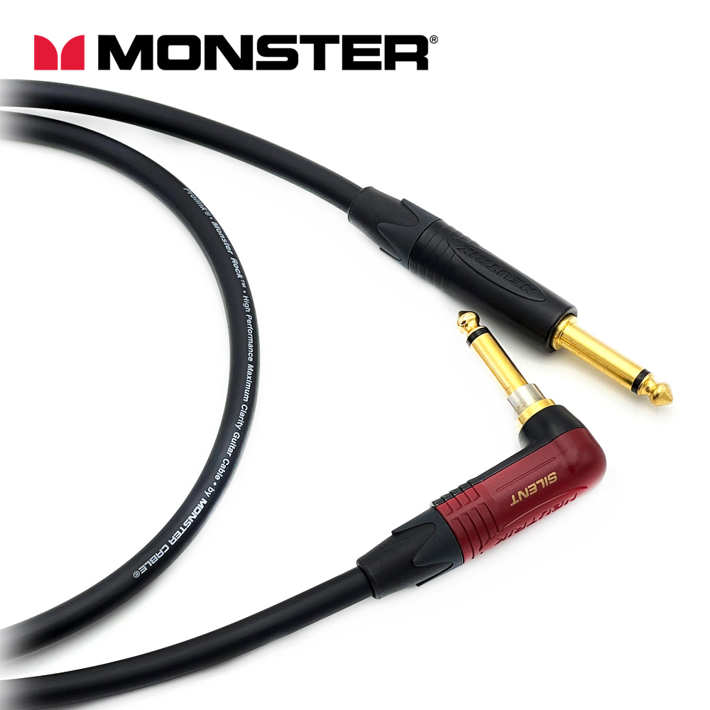 [커스텀] 몬스터 락케이블 뉴트릭 골드 55TS - 기역자 사일런트 TS(모노) 기타케이블 커스텀케이블