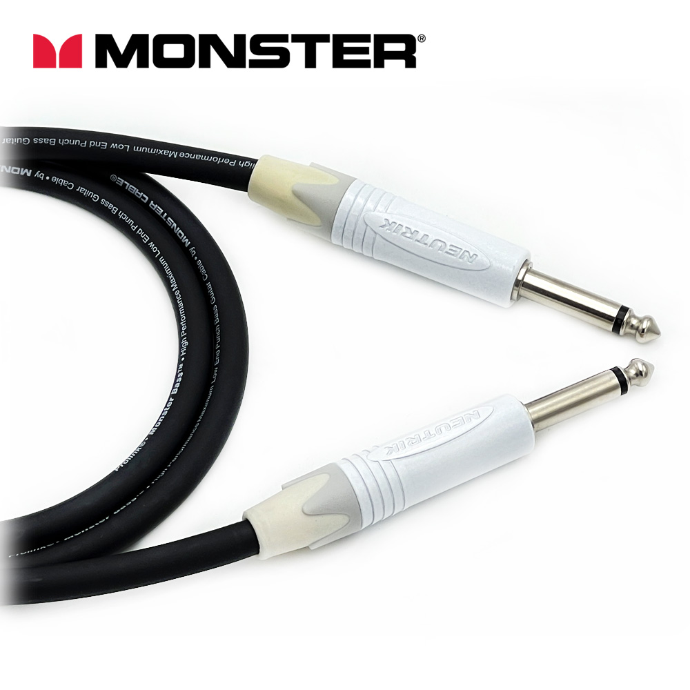 [커스텀] 몬스터 베이스케이블 뉴트릭 화이트 양방향 55 TS 기타케이블