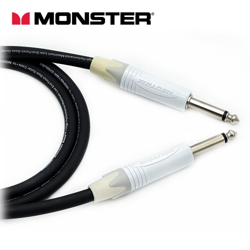 [커스텀] 몬스터 베이스케이블 뉴트릭 화이트 양방향 55 TS 기타케이블