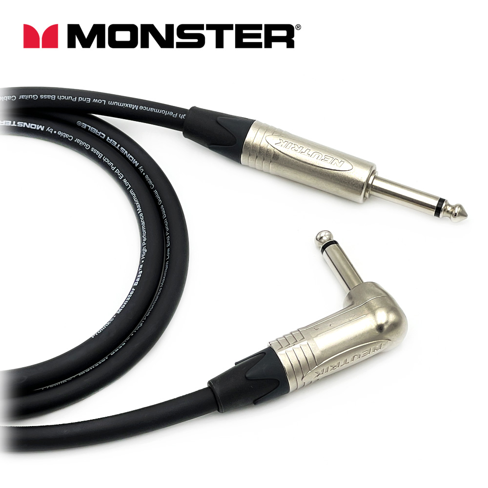 [커스텀] 몬스터 베이스케이블 뉴트릭 니켈 일자 - 기역자 55 TS 악기케이블