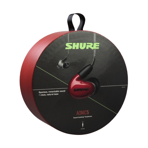 SHURE AONIC 5 슈어 사운드 아이솔레이팅 이어폰 레드